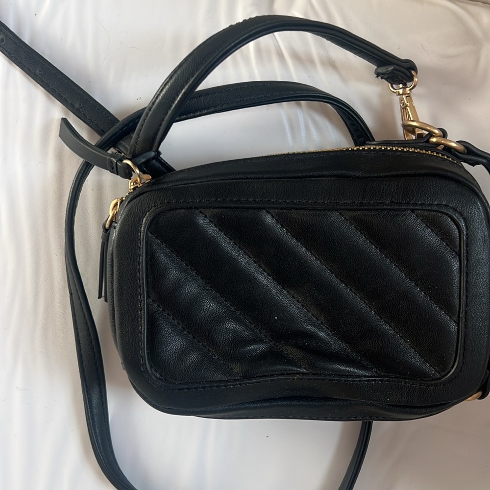 Black Quilted Crossbody Bag